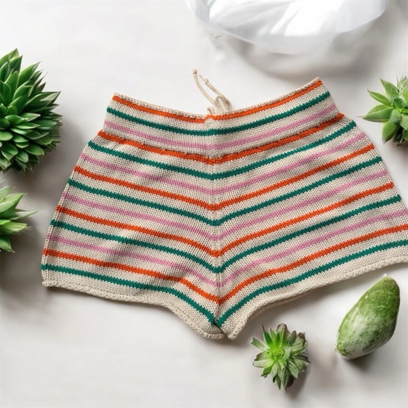 Zara Striped Knit Shorts Size Small - Picture 2 of 2